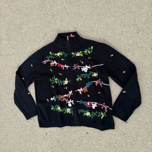 Vintage Studio Joy Knitted Holiday Christmas Santa Ugly Christmas Sweater